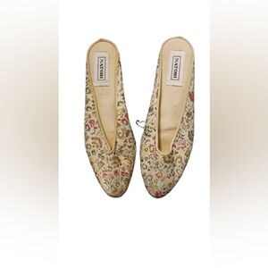 Vintage 1990s 2000s Natori Brocade Slippers Sz 6-6.5